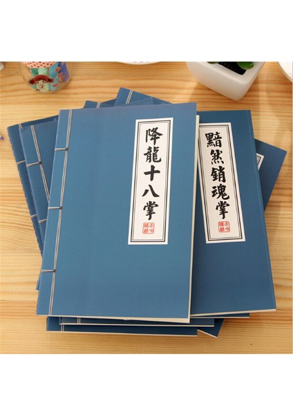 Vintage Çin Boş Kağıt Defter Not Defteri Günlük Defter Defter Kungfu Kitabı (Yurt Dışından)