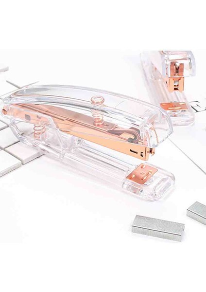 1 Adet Şeffaf Akrilik Masa Üstü Zımba Makinesi Öğrenci Kırtasiye Ofis Malzemeleri #w - (Yurt Dışından) modelleri