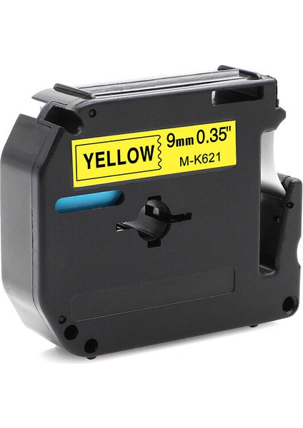 M-K621 Sarı Stilde Siyah 9 mm Brother Pt-80 Pt-85 Pt-65 Pt-90 P-Touch Etiket Makinesi Bantı Uyumlu M-K231 MK221 (Yurt Dışından)