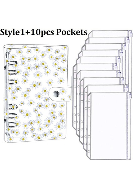 Style1 & 10PCS Cepleri A6 Pvc Defter Kapağı Planlayıcı Gevşek Yapraklı Klasör Nakit Bütçe Zarfı (Yurt Dışından)