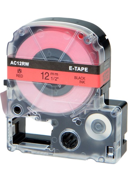 Kırmızı Stilde 12MM Siyah 5 Paket Epson Kingjim K-Sun Labelworks Bant Etiket Beyaz mm Uyumlu (Yurt Dışından)