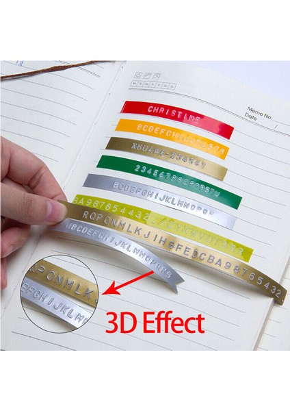 Gümüş Üzerine Beyaz Dymo Organizer Xpress Pro Kabartma Etiket Makinesi Için 9mm 3D Kabartma Bantları (Yurt Dışından) modelleri