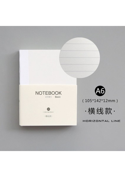 A6 Tüm Astarlı Sayfalar A5 A6 Defter Iç Sayfaları, 80P, Çizgili/boş, Hobo Vb.için Uygun (Yurt Dışından)