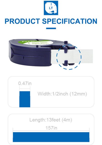 Dymo Label Maker Letratag Lt Yedek Kağıt Bant Için Uygun - Türkçe (Yurt Dışından) modelleri