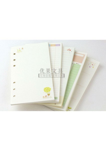 A6 Style Cornell A5A6 Ay Boş Çizgili Renkli Planlayıcı Günlük Içi Dolgu Takvim Organizatörü (Yurt Dışından)