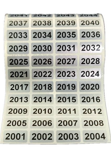 4001'DEN 5000'E Kadar Sayı Gümüş Ardışık Sıralı Numara Etiketleri Numaralandırma Stickerları Seçiniz (Yurt Dışından) modelleri