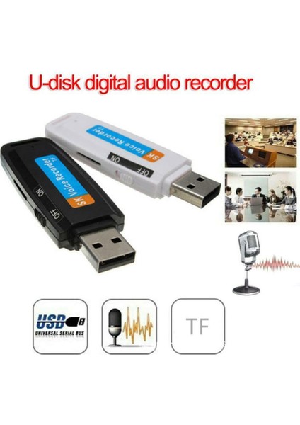 Beyaz USB Flash Sürücü Ses Kayıt Ses Kaydedici Diktafon (Yurt Dışından) fiyatları