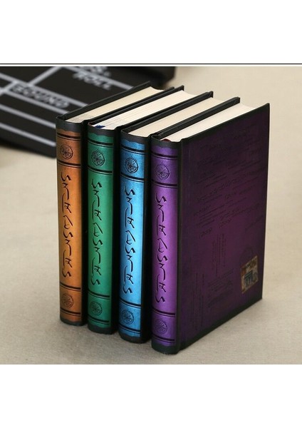 Retro Vintage Defter Günlük Not Defteri Çizim Defteri Sert Kapak Mukavva Kalın Boş Sayfalar (Yurt Dışından)