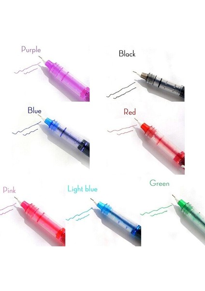 Açık Mavi Stil 1 Bilgisayar 1 Adet Iğne Ucu Ekstra Ince Nokta Sıvı Mürekkep Rulo Tükenmez Kalem (Yurt Dışından)