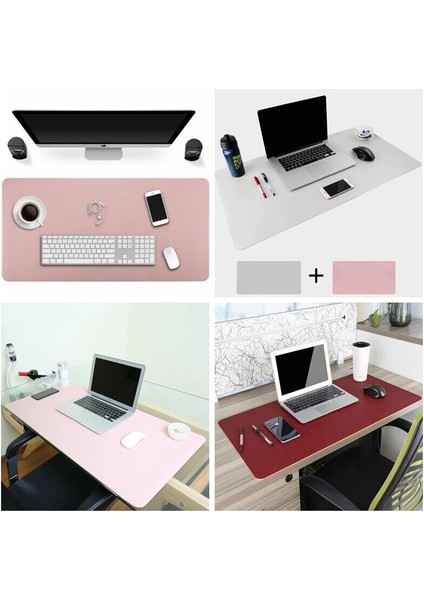 80*40CM Tarzı Siyah + Kırmızı Ofis Masaüstü Matı Su Geçirmez Pvc Deri Fare Matı Masa Yazı Matı Ofisevi (Yurt Dışından) fırsatları