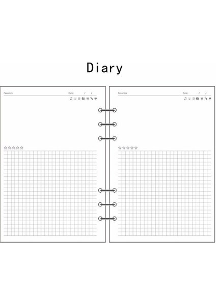 Günlük Stili A6 A5A6A7 Boyutlu Planlayıcı Günlük Içi Dolgu Defter Takvim Organizatör Plan #cp - (Yurt Dışından)