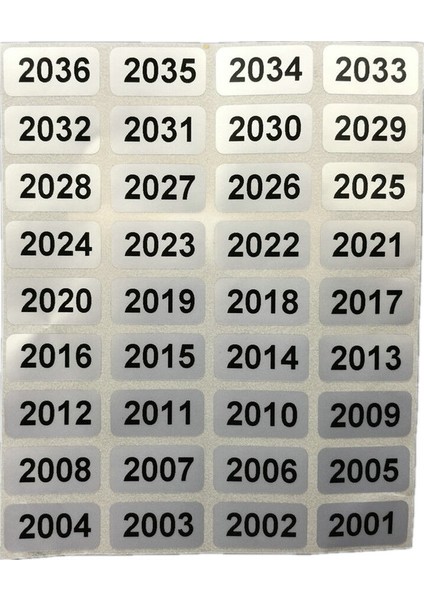 4001'DEN 5000'E Kadar Sayı Arka Arkaya Sıralı Numaralandırma Etiketi, Siyah Gümüş Etiketler (Yurt Dışından) fırsatları
