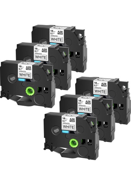 Brother P-Touch Pt Için Siyah Beyaz Etiket Şeridi 6 Paket TZE241 TZ241 (Yurt Dışından)