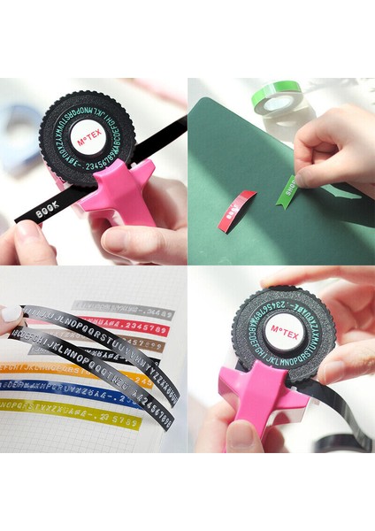 Pembe- 2 Bantlı Etiketleme Makinesi El Yapımı 3D Etiket Makinası Daktilo Yazıcı Kabartma Dıy Makinesi Rulo Ücretsiz 2 Bant Ile (Yurt Dışından)