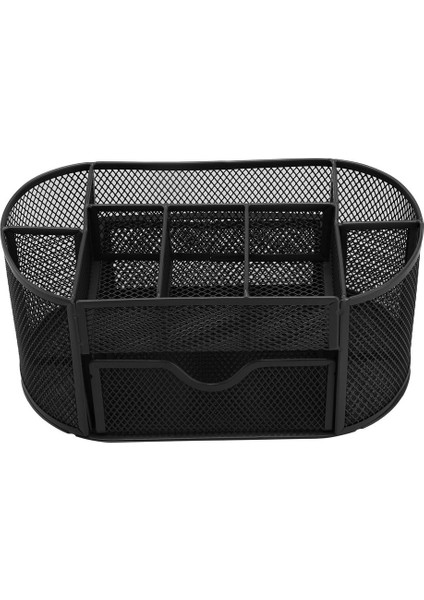 Siyah Metal Ofis Fileli Masa Düzenleyici Seti Kırtasiye Düzenleyici Mektup Tepsileri Tutucu Kalem (Yurt Dışından)