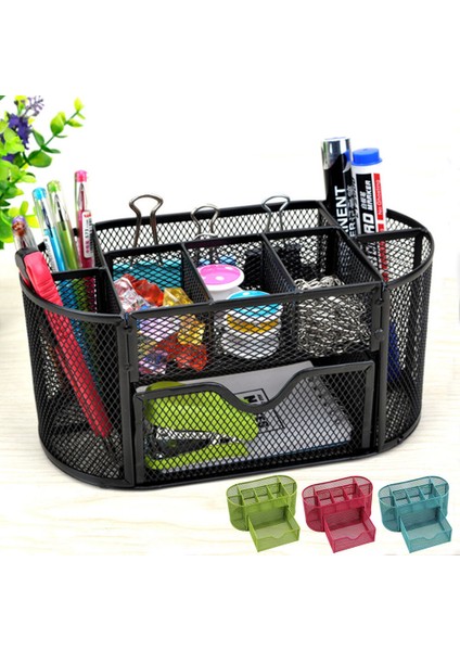 Siyah Metal Ofis Fileli Masa Düzenleyici Seti Kırtasiye Düzenleyici Mektup Tepsileri Tutucu Kalem (Yurt Dışından) fırsatları