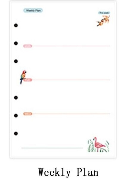 Haftalık Plan A6 Çok Renkli Planner Günlük Iç Muhasebe Zamanlayıcı Kağıt Takvim Yenileme Schedule Organiser Sayfa (Yurt Dışından)