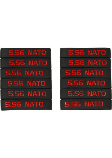 Siyah-Kırmızı 12'li Paket Aolamegs Nato Dergi Kapak Lastik Bantları - Magazin Kimlik Etiketleri - Açık Mavi (Yurt Dışından)