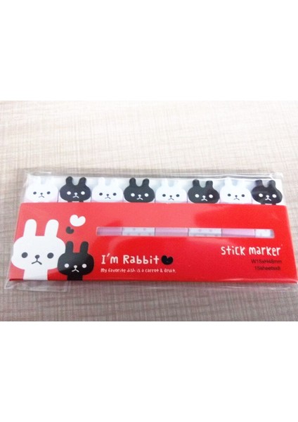 Tavşan 24 Sevimli Hayvan Sticker Ayraç Bayraklı Yapışkan Notlar (Yurt Dışından)