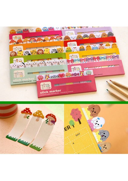 Tavşan 24 Sevimli Hayvan Sticker Ayraç Bayraklı Yapışkan Notlar (Yurt Dışından) modelleri