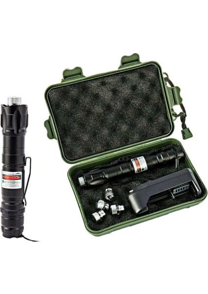 532NM Lazer Işaretçi Kalem 100 Mil Yeşil Şarj Edilebilir Görünür Işın Feneri Odak Uk (Yurt Dışından)