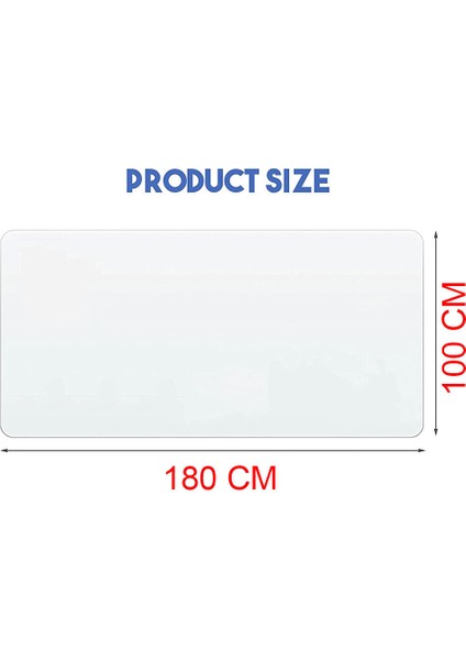 180*100CM Kaymaz Ofis Koltuk Zemin Bilgisayar Halı Koruyucu Pvc Plastik Şeffaf Matsız Ofis Sandalyesi Desk Mat (Yurt Dışından)