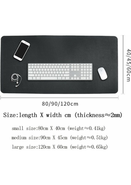 120*60CM Tarzı Siyah + Kırmızı Ofis Masaüstü Matı Su Geçirmez Pvc Deri Fare Matı Masa Yazı Matı Ofisevi (Yurt Dışından) modelleri