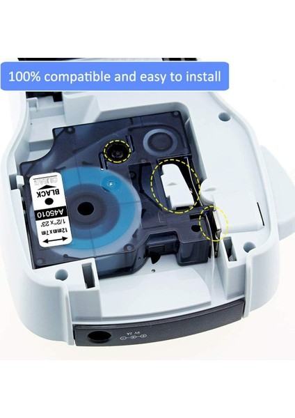 53718 Sarı Stilde Siyah 24MM Dymo D1 Etiket Makinesi ile Uyumlu Bant mm - Türkçe (Yurt Dışından) fiyatları