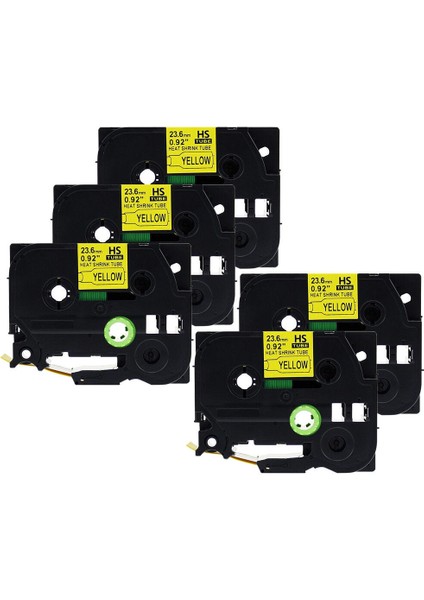 AHS-651-5 Stili 5 Paket Brother Isıtma Daraltma Tüpleri Hse P Touch Etiket Bandı ile Uyumlu (Yurt Dışından)