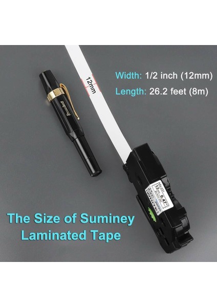 Brother P-Touch Etiket Makinesi Için Uyumlu 5 Adet Tze Bant 12 mm (Yurt Dışından) modelleri