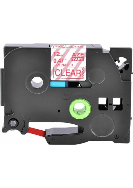 TZ132 TZE132 Kırmızı Açık Brother P-Touch Ze Tz Beyaz Etiket Bantı 0.47 ile Uyumlu (Yurt Dışından)