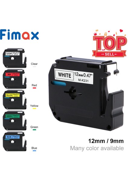 M-K521 Mavi Stil Üzerine Siyah 9 mm M-K231 MK221 Uyumlu Brother P-Touch Pts Etiket Makinesi Bandı (Yurt Dışından) fiyatları