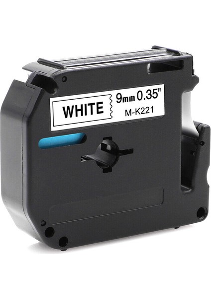 M-K221 Beyaz Stil Üzerine Siyah 9 mm Brother Pt-80 Pt-85 Pt-65 Pt-90 P-Touch Etiket Makinesi Bantı Uyumlu M-K231 MK221 (Yurt Dışından)