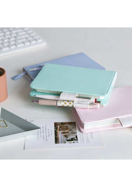 Yeşil A6 Hobotyle Yeşil, Pembe ve Mavi Temalı Kumaş ve Pu Defter Kapağı (Yurt Dışından) modelleri