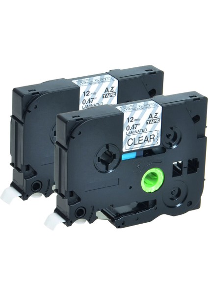 Brother P-Touch Pt-D Etiket Için 2pk TZ-131 TZE-131 Siyah Baskı Transparent Şerit (Yurt Dışından)