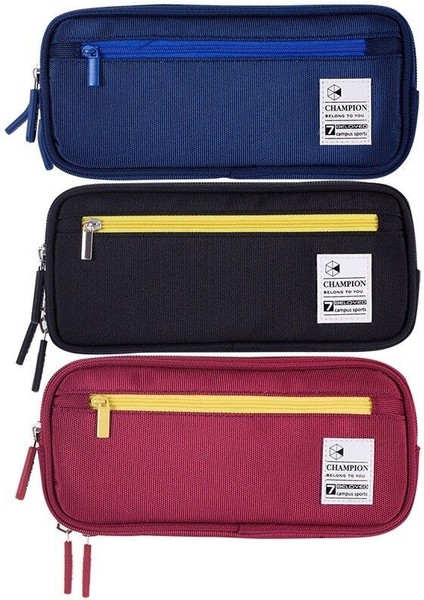 Mavi Öğrenci Kalem Kılıfı Fermuarlı Kozmetik Tuval Büyük Kapasiteli Okul Erkek Kız Çantası (Yurt Dışından) fırsatları