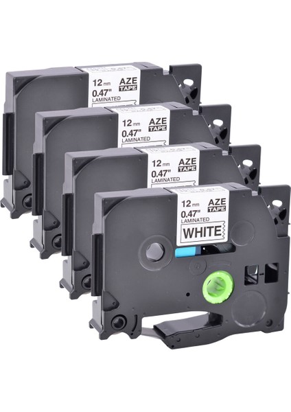 Brother TZ-231 TZE-231 P-Touch Yazıcı Için 4 Paket Siyah Beyaz Etiket Şeridi (Yurt Dışından)