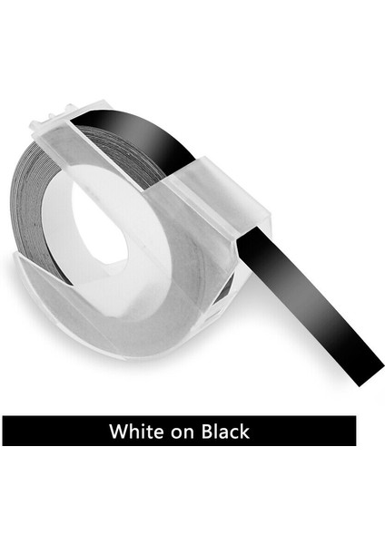 Siyah Üzerine Beyaz Uyumlu Dymo 3D Plastik Kabartma Etiket Şeridi Xpress Etiket Makinesi (Yurt Dışından)