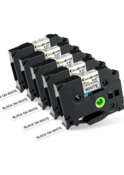 5 Paket 231 Uyumlu Brother Tze -Touch Tz Bant Beyaz P-Touch Etiket Bantı Lot (Yurt Dışından)