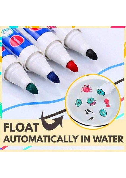 8 Adet Yüzer Kalem Sihirli Su Boyama Kalemi Büyücü Doodle Çizim Kalemleri (Yurt Dışından) modelleri