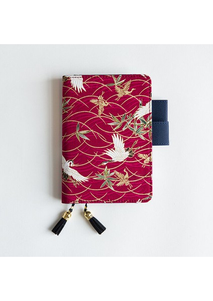 A6 Vinç A5 A6 Hobotyle Tavus Kuşu Turna Anka Temalı Kumaş ve Pu Defter Kapağı (Yurt Dışından)