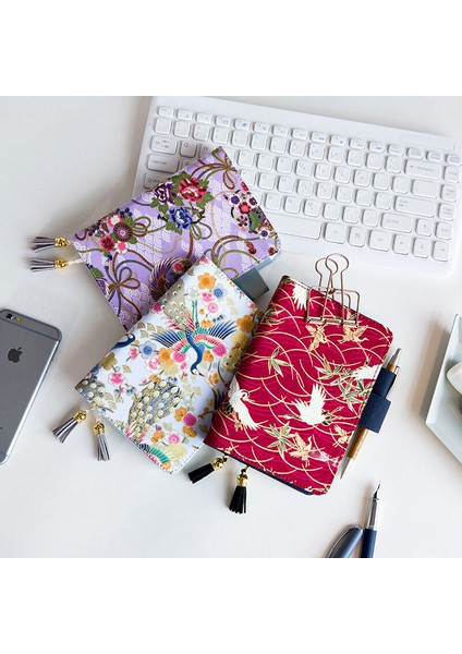 A6 Vinç A5 A6 Hobotyle Tavus Kuşu Turna Anka Temalı Kumaş ve Pu Defter Kapağı (Yurt Dışından) modelleri