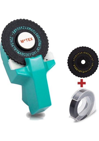 1x Etiket Makinesi - Mavi Dymo Manuel 3D Kabartma Etiket Makinesi Kabartma Bant Uyumlu Embosaj Etiket Makinesi (Yurt Dışından)