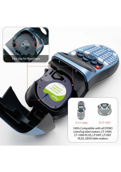 6 Renk Kombinasyonu Dymo Letratag Yedek Beyaz Kağıt Etiket Bantı mm Rulo Lotu (Yurt Dışından) fiyatları