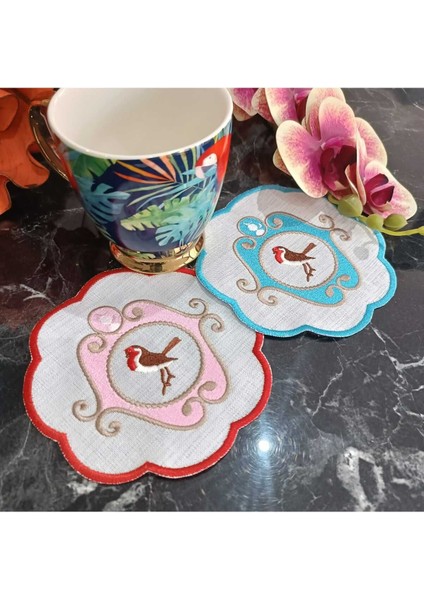 Pip Studio Kuşlu Kokteyl Peçete 2 Adet Mavi ve Kırmızı