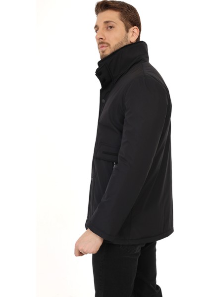 Regular Içi Kapitoneli Siyah ( Çıkarılabilir Kürklü Yaka ) Kaban modelleri