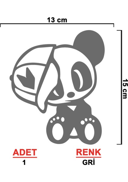 Jdm Panda Sticker Model 2 - Jdm Sticker - Oto Sticker - Araba Sticker - Araç Sticker - Cam Sticker modelleri