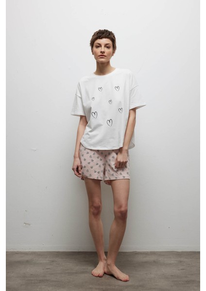 Kadın Pamuklu Şort Pijama Altı