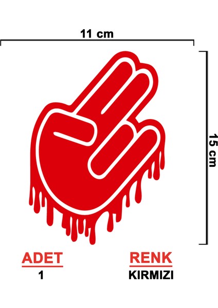 Jdm El Sticker - Jdm Sticker - Oto Sticker - Araba Sticker - Araç Sticker - Cam Sticker