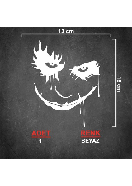 Joker Sticker Model 1 - Oto Sticker - Araba Sticker - Araç Sticker - Cam Sticker fiyatları